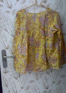 Beautiful Yellow Floral Blouse