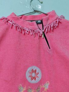 Pink Embellished Crop Top