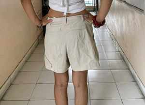 cream beige skort