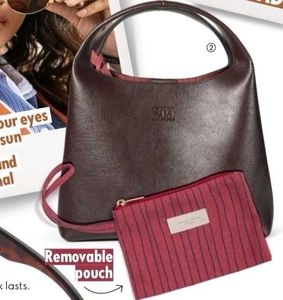 Chic Brown Shoulder Bag with Pouch