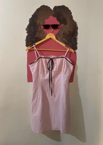 Cute Baby Pink Mini Dress