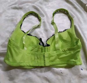 Neon Green Lace Bra