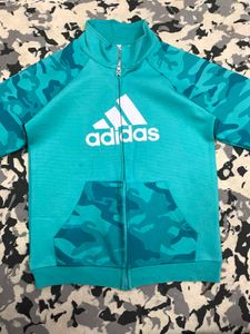 Adidas Blue Camo Zip-Up Jacket