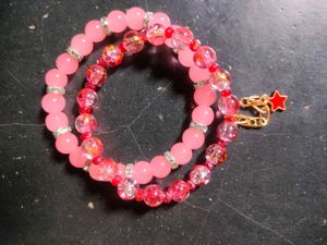 Stackable Beaded Bracelets with Charm