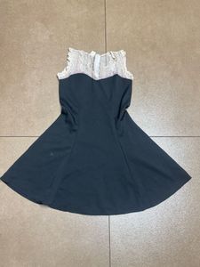 Chic Lace &amp; Black Fit &amp; Flare Dress