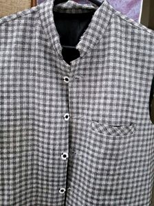 Gray Checkered Vest