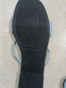 Cute Light Blue Bow Sandals