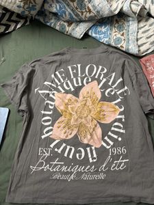 H&M Floral Graphic Print Oversized T-Shirt