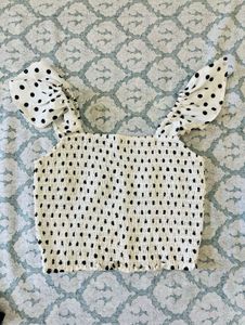 polka dot crop top
