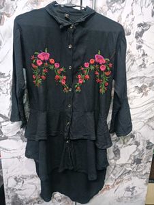 Chic Black 34, 🎽 Embroidered Kurta