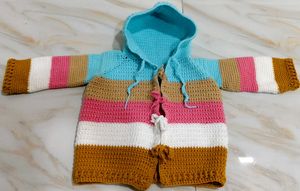 🧶 Handmade Crochet Baby Hoodie👼