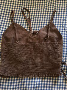 Brown Ruched Cami Top