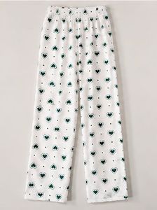 White Heart Print Cord Sets