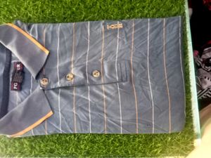 Men's Striped Golf Polo Shirt