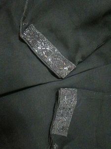 Black Embellished Gown abaya
