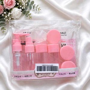 Pink Travel Toiletry Bottles Set