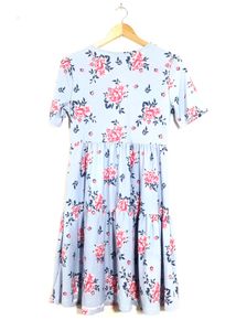 Light Blue Floral Print Dresses (Women's)