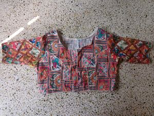 Vibrant Patchwork Blouse