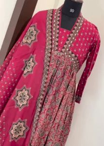 Elegant Printed Kurta Set with Dupatta