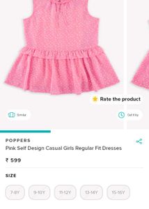 Poppers pink  Self Design Dress