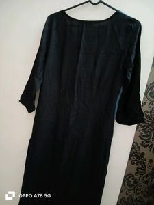 New Black Printed Kurti 🖤