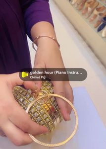 Sparkling Round Evening Clutch