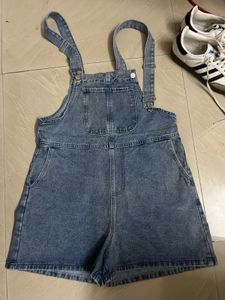 Baggy Y2K Denim Short Overalls