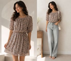Chic Butterfly Print Mini Dress