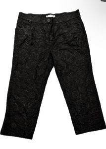 Black Lace Capri Pants