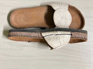 Boho Straw Slide Sandles
