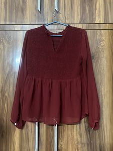 Mehroon Colour Top