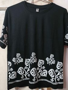 Zara Black Printed Casual Top