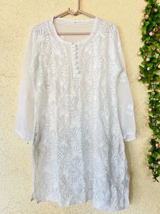 White Chikankari Kurta