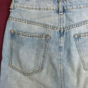 Bershka Denim mini skirt