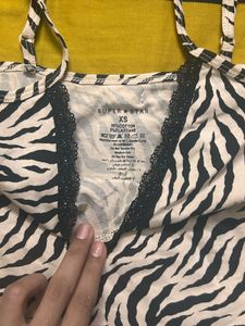 Zebra Print Camisole Top