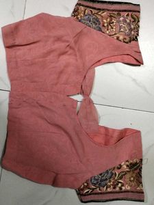 Pink Floral Embroidered Saree With Blouse