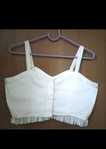White Sleeveless Blouse
