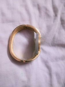 Elegant Gold Jade Bangle Watch