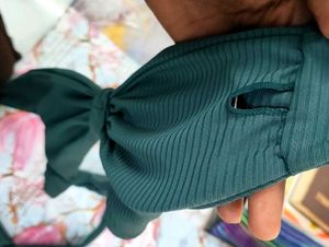 Dark Green Halter Bikini Top