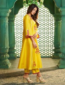 Vibrant Yellow Kurta Set with Dupatta