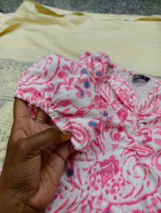 Chic Pink Floral Print Mini Dress