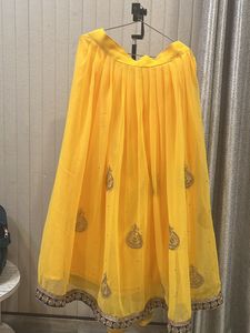 Vibrant Yellow Embellished Skirt
