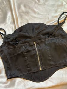 Sleek Black Corset Top