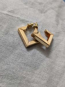 Geometric Gold Tone Hoop Earrings