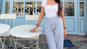 Nefs Finds Summer Striped Linen Blend Trousers