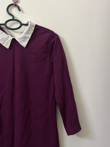 Burgundy Long Sleeve Dress