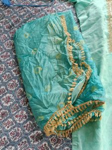 Mint Green Embroidered Kurta Set with Dupatta