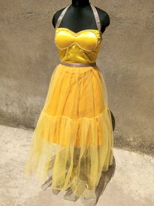 Stunning Yellow Gown with Embellishments
