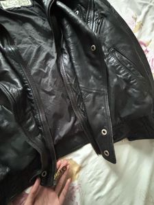 Vintage Black Leather Biker Jacket