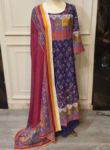 Floral Print Anarkali Suit